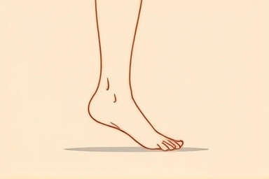 Healthy foot stride, tissue regeneration illustration